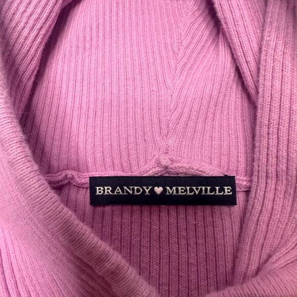 Brandy Melville Pink Lightweight Zip Up Hoodie 100% Cotton One Size Fits XS-M - Picture 4 of 6